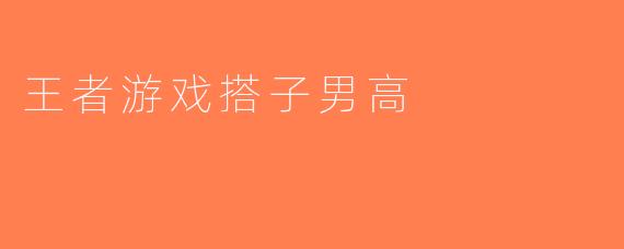 王者游戏搭子男高