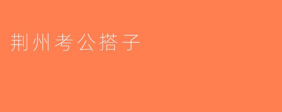 荆州考公搭子