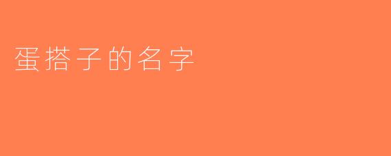 蛋搭子的名字