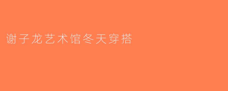 谢子龙艺术馆冬天穿搭