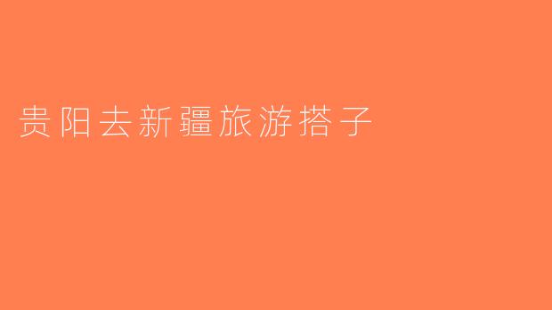 贵阳去新疆旅游搭子