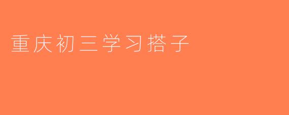 重庆初三学习搭子