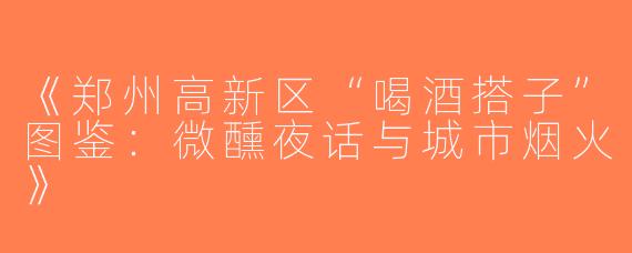 《郑州高新区“喝酒搭子”图鉴：微醺夜话与城市烟火》