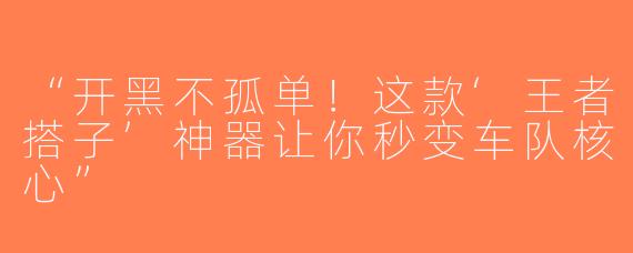 “开黑不孤单！这款‘王者搭子’神器让你秒变车队核心”