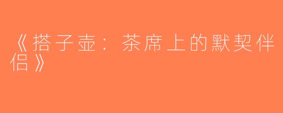 《搭子壶：茶席上的默契伴侣》
