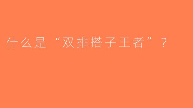 什么是“双排搭子王者”？