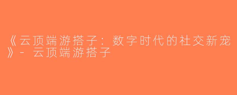 《云顶端游搭子：数字时代的社交新宠》-云顶端游搭子