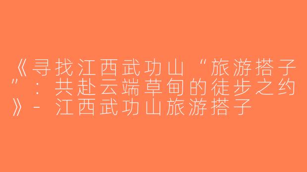 《寻找江西武功山“旅游搭子”：共赴云端草甸的徒步之约》-江西武功山旅游搭子