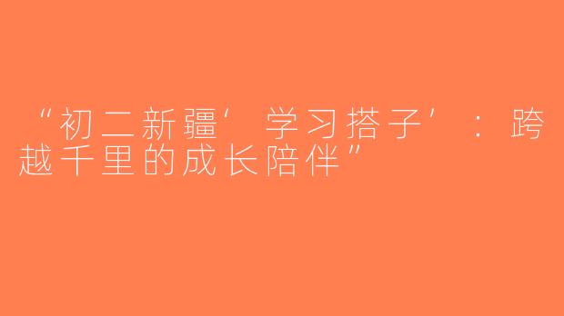 “初二新疆‘学习搭子’：跨越千里的成长陪伴”