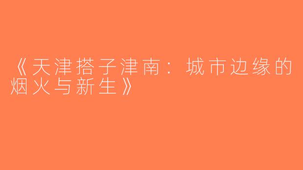 《天津搭子津南：城市边缘的烟火与新生》
