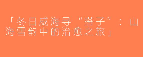 「冬日威海寻“搭子”：山海雪韵中的治愈之旅」