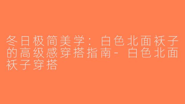 冬日极简美学：白色北面袄子的高级感穿搭指南-白色北面袄子穿搭