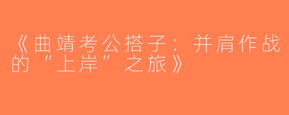 《曲靖考公搭子：并肩作战的“上岸”之旅》