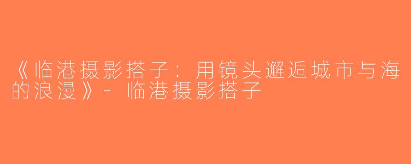 《临港摄影搭子：用镜头邂逅城市与海的浪漫》-临港摄影搭子