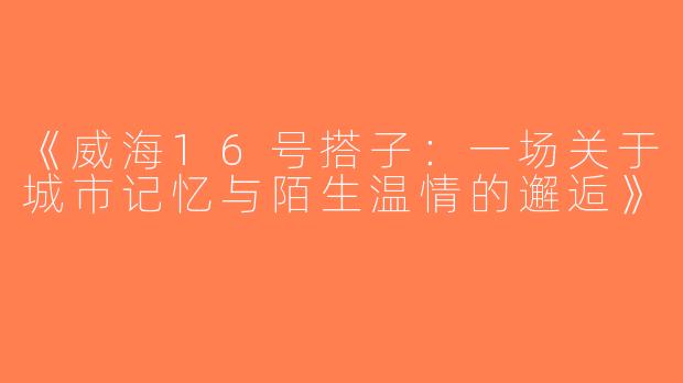 《威海16号搭子：一场关于城市记忆与陌生温情的邂逅》