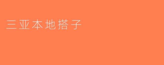 三亚本地搭子