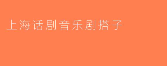 上海话剧音乐剧搭子