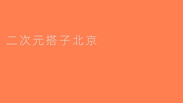 二次元搭子北京