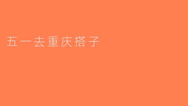 五一去重庆搭子