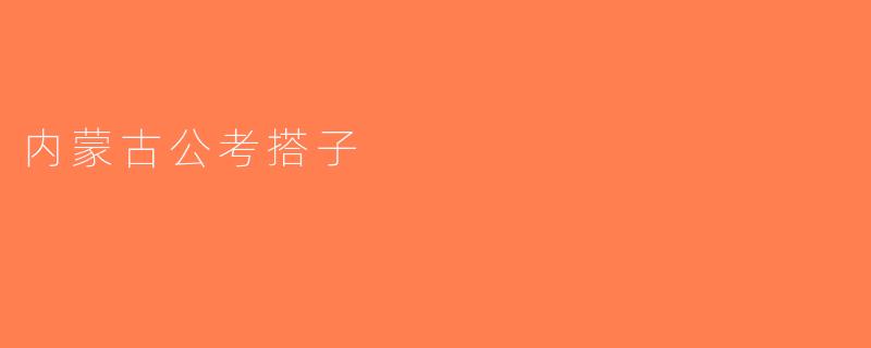 内蒙古公考搭子