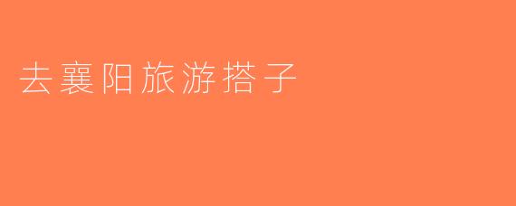 去襄阳旅游搭子