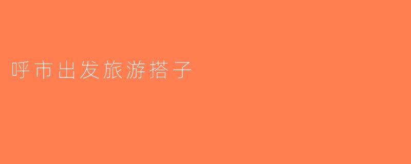 呼市出发旅游搭子