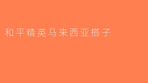 和平精英马来西亚搭子