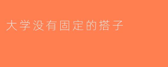 大学没有固定的搭子