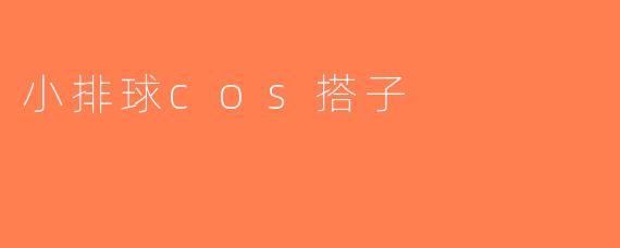 小排球cos搭子