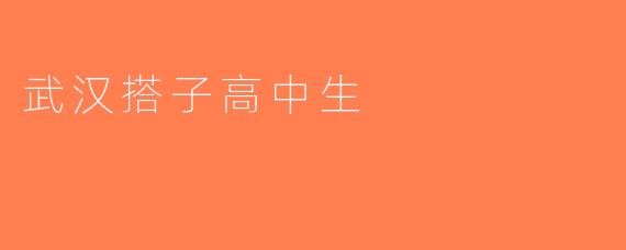 武汉搭子高中生