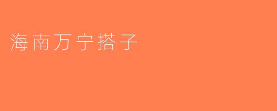 海南万宁搭子