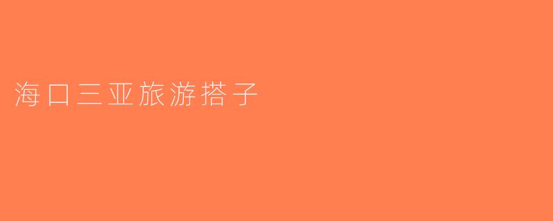 海口三亚旅游搭子