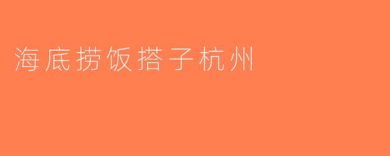 海底捞饭搭子杭州