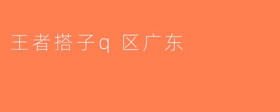 王者搭子q区广东