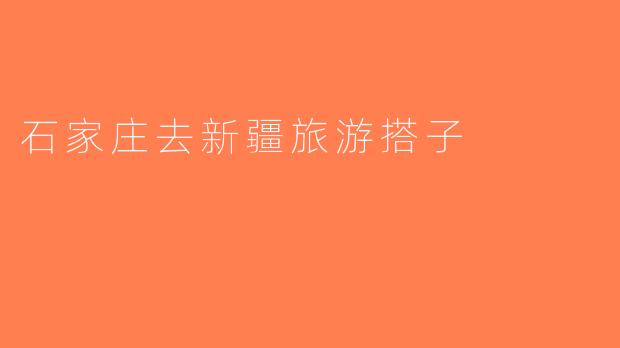 石家庄去新疆旅游搭子