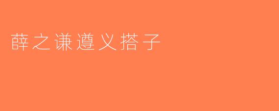薛之谦遵义搭子