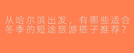 从哈尔滨出发，有哪些适合冬季的短途旅游搭子推荐？