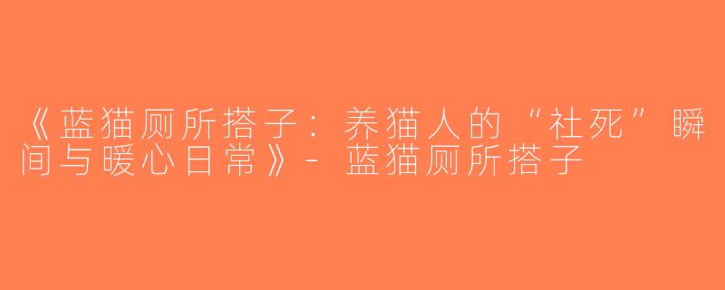 《蓝猫厕所搭子：养猫人的“社死”瞬间与暖心日常》-蓝猫厕所搭子