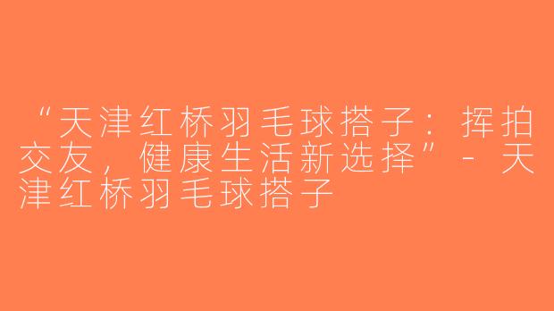 “天津红桥羽毛球搭子：挥拍交友，健康生活新选择”-天津红桥羽毛球搭子