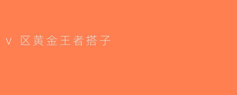v区黄金王者搭子