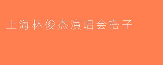 上海林俊杰演唱会搭子