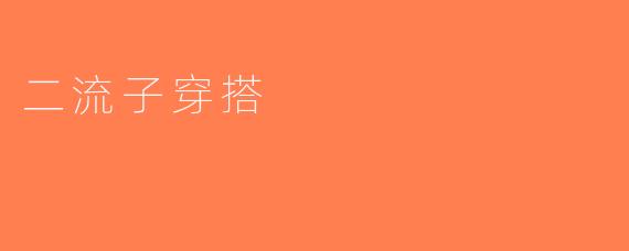 二流子穿搭
