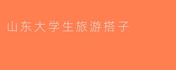 山东大学生旅游搭子