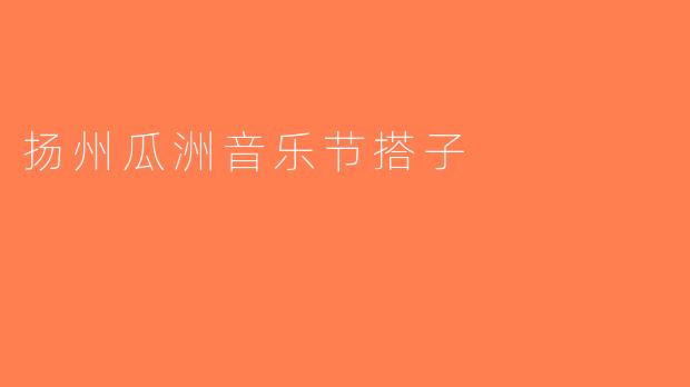 扬州瓜洲音乐节搭子
