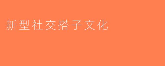 新型社交搭子文化