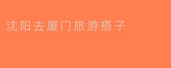 沈阳去厦门旅游搭子