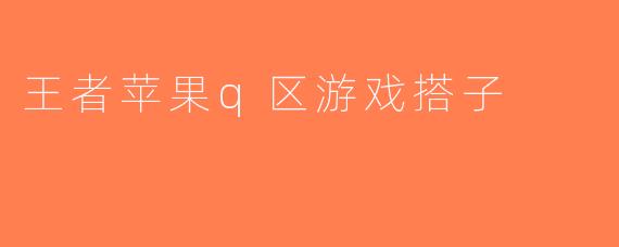 王者苹果q区游戏搭子