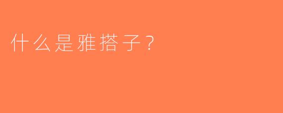 什么是雅搭子？