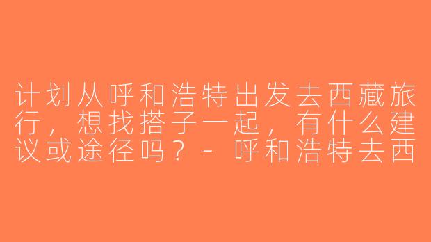 计划从呼和浩特出发去西藏旅行，想找搭子一起，有什么建议或途径吗？-呼和浩特去西藏搭子