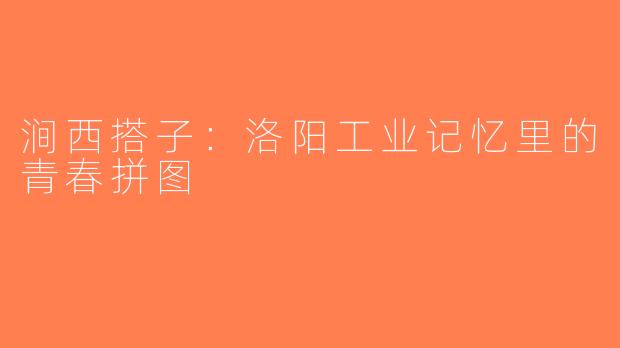 涧西搭子：洛阳工业记忆里的青春拼图